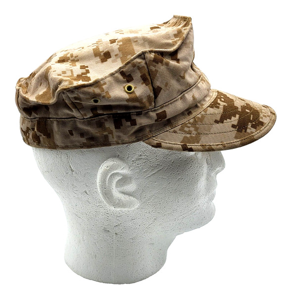 Official Marines Utility Desert Camo Hat Cap Size Medium Pattern USMC MARPAT - Picture 4 of 9